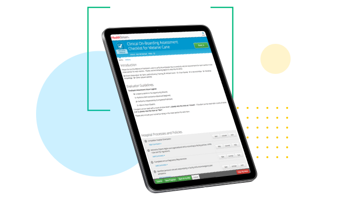 HealthStream Checklist Product Mockup